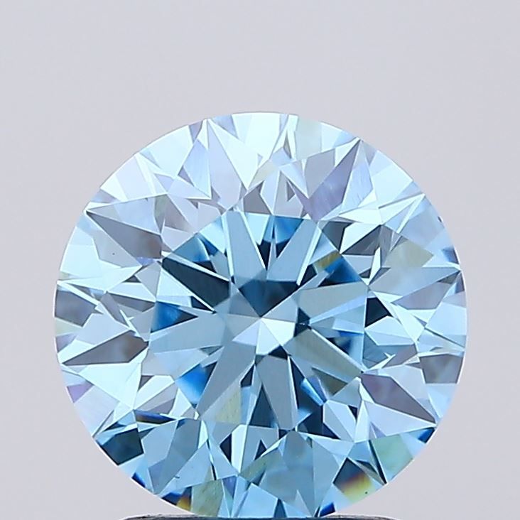 1.79 Carat Round Lab Diamond with  Cut Diamond in 14KT  view 1
