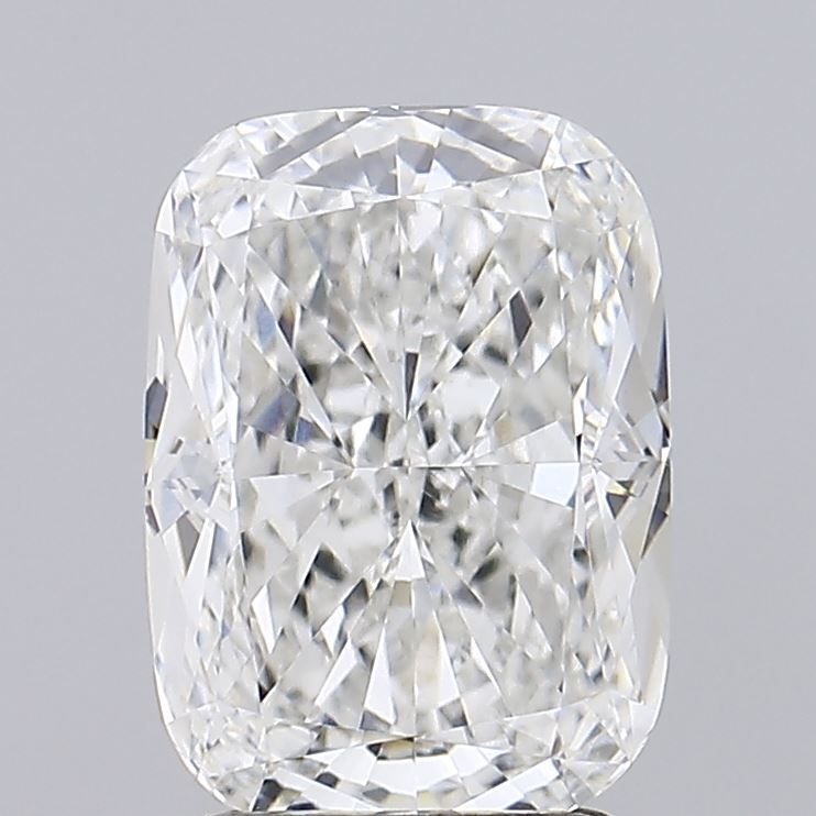 2.53 Carat Cushion Lab Diamond with  Cut Diamond in 14KT  view 1
