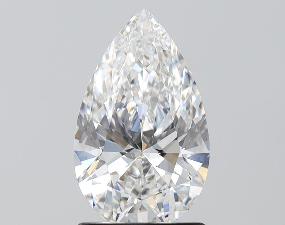 2.02 Carat Pear Lab Diamond with  Cut Diamond in 14KT  view 1

