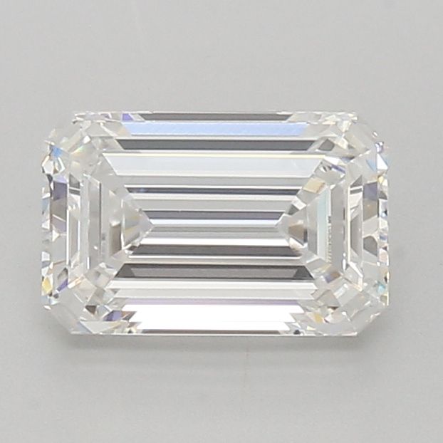 2.01 Carat Emerald Lab Diamond with  Cut Diamond in 14KT  view 1
