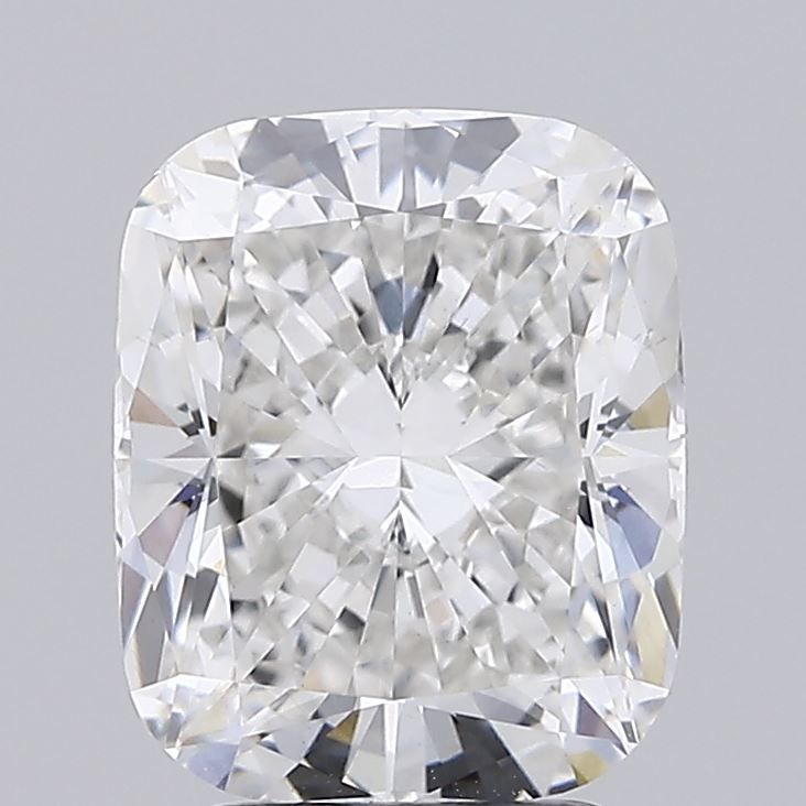 3.52 Carat Cushion Lab Diamond with  Cut Diamond in 14KT  view 1
