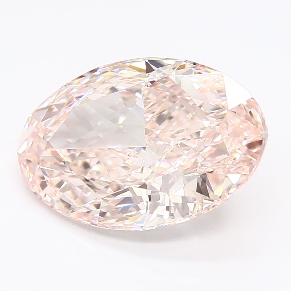 4.6 Carat Oval Lab Diamond with  Cut Diamond in 14KT  view 1
