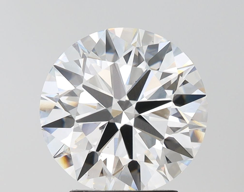 4.0 Carat Round Lab Diamond with  Cut Diamond in 14KT  view 1
