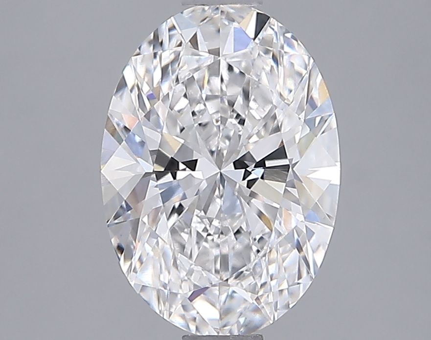 1.95 Carat Oval Lab Diamond with  Cut Diamond in 14KT  view 1
