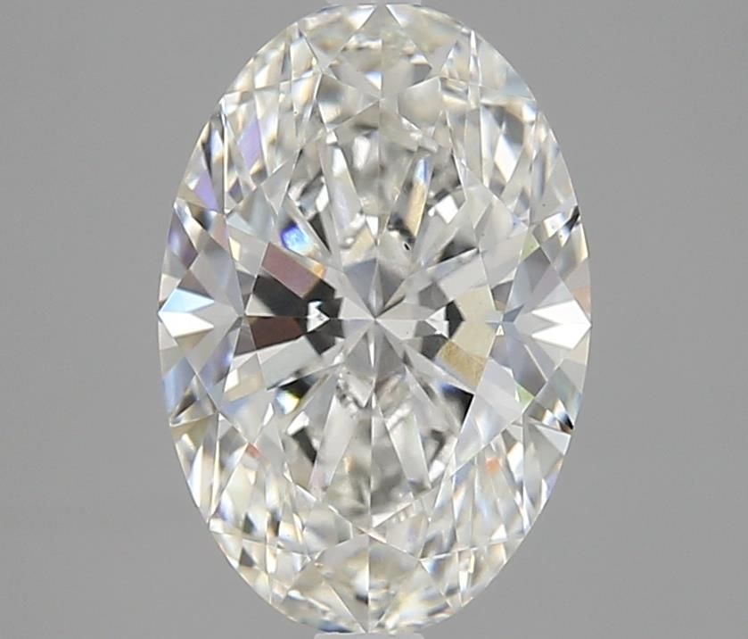 3.01 Carat Oval Lab Diamond with  Cut Diamond in 14KT  view 1
