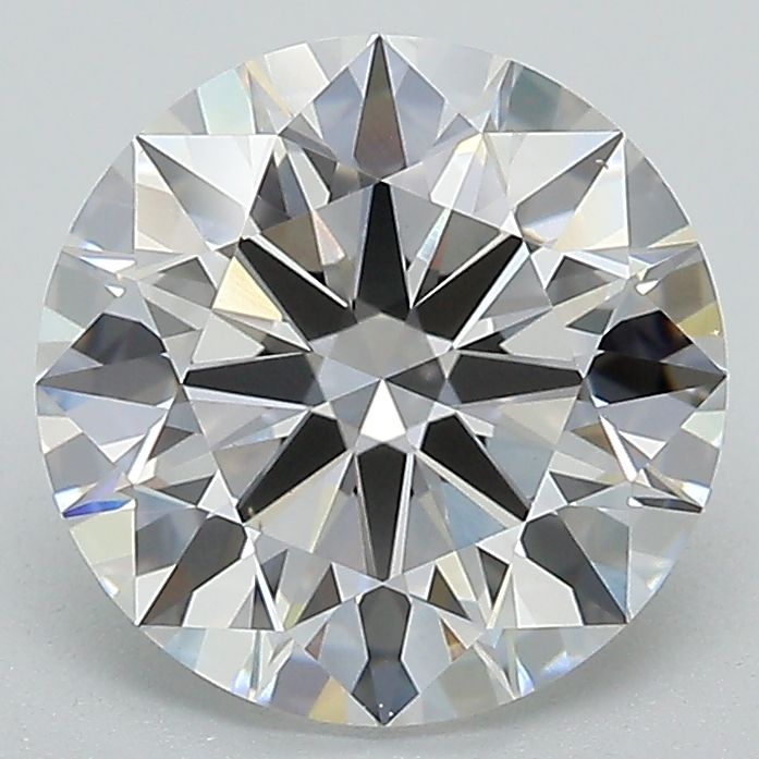 2.67 Carat Round Lab Diamond with  Cut Diamond in 14KT  view 1

