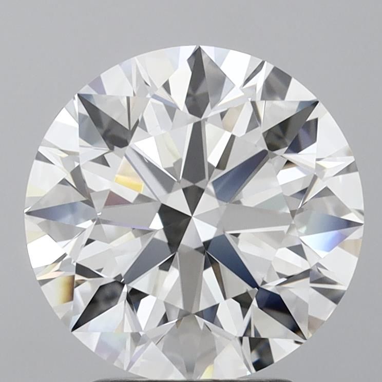 3.42 Carat Round Lab Diamond with  Cut Diamond in 14KT  view 1
