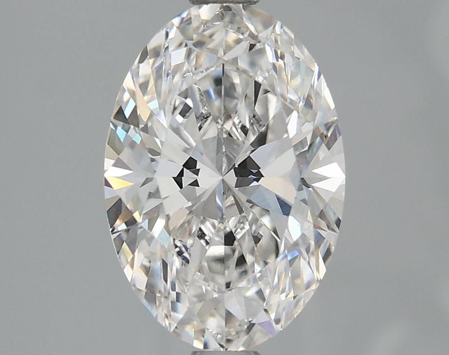 2.25 Carat Oval Lab Diamond with  Cut Diamond in 14KT  view 1
