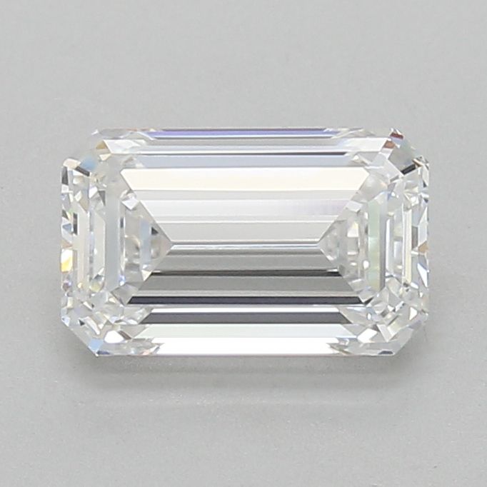 2.5 Carat Emerald Lab Diamond with  Cut Diamond in 14KT  view 1
