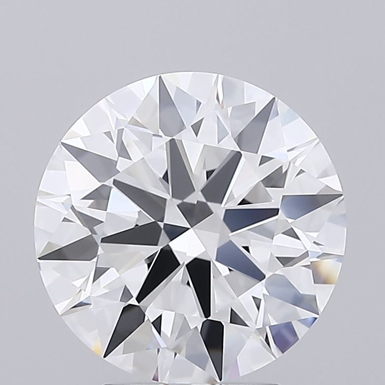 3.42 Carat Round Lab Diamond with  Cut Diamond in 14KT  view 1
