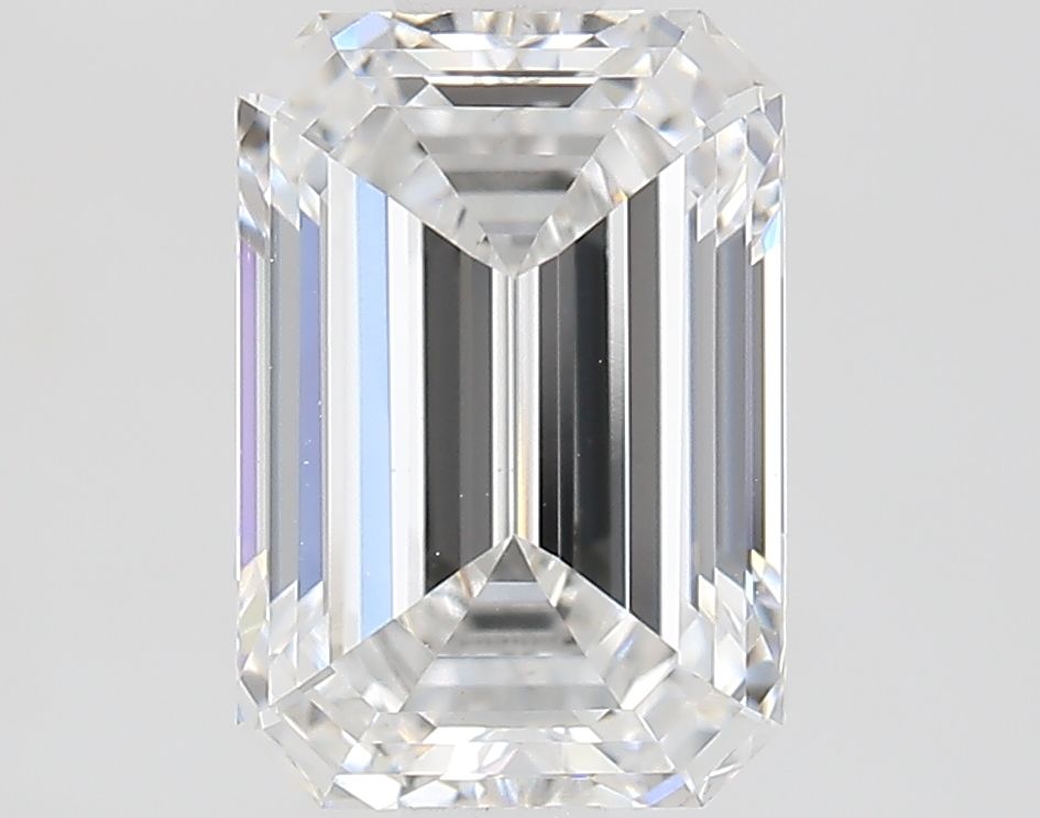 1.8 Carat Emerald Lab Diamond with  Cut Diamond in 14KT  view 1
