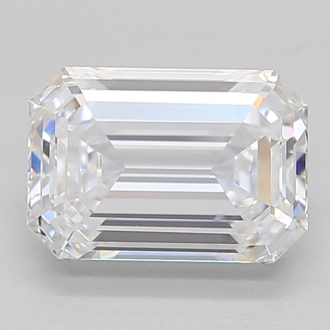 1.53 Carat Emerald Lab Diamond with  Cut Diamond in 14KT  view 1
