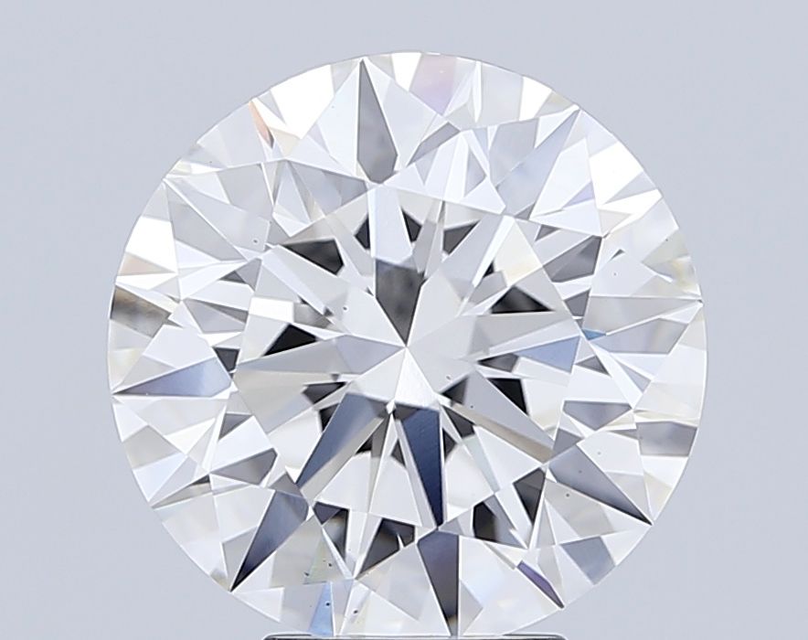 5.85 Carat Round Lab Diamond with  Cut Diamond in 14KT  view 1
