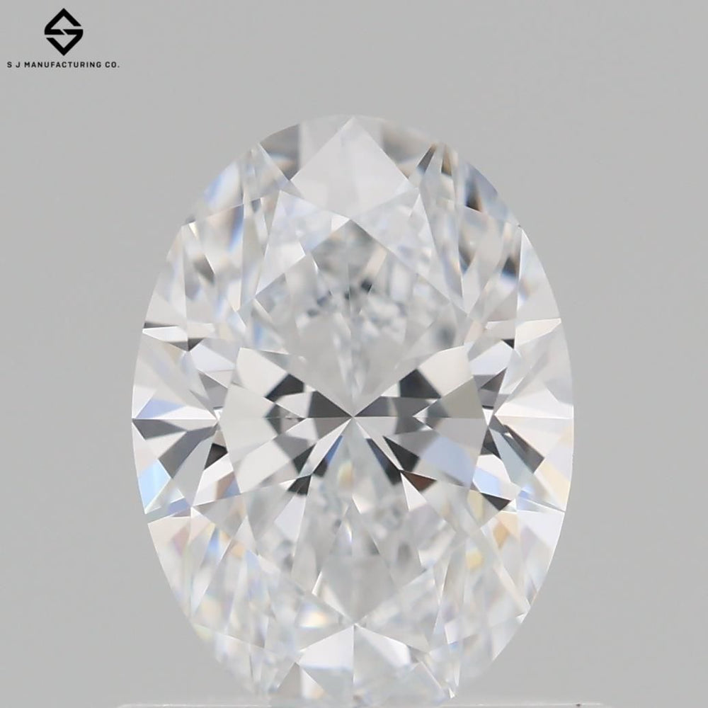 0.71 Carat Oval Lab Diamond with  Cut Diamond in 14KT  view 1
