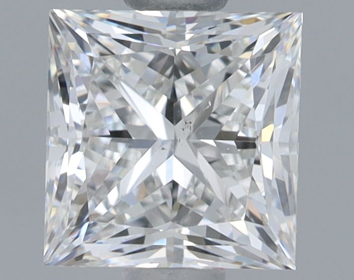 1.01 Carat Princess Natural Diamond with  Cut Diamond in 14KT  view 1
