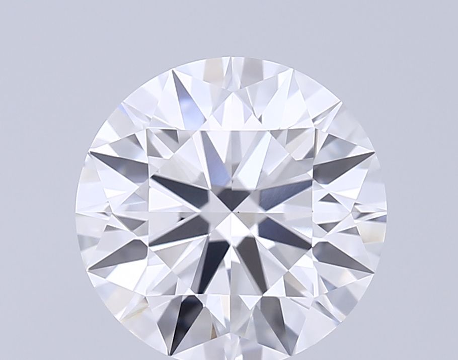 2.2 Carat Round Lab Diamond with  Cut Diamond in 14KT  view 1
