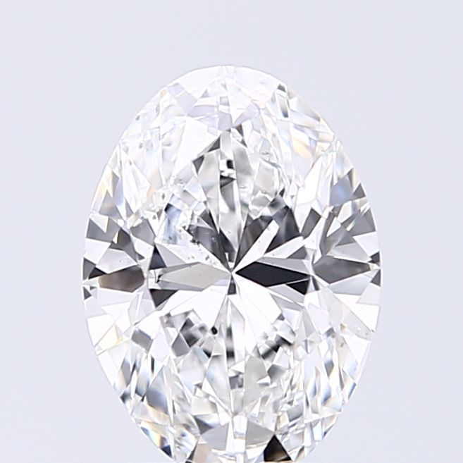 1.5 Carat Oval Natural Diamond with  Cut Diamond in 14KT  view 1
