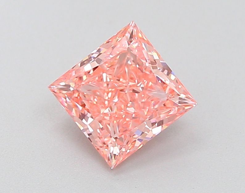 1.3 Carat Princess Lab Diamond with  Cut Diamond in 14KT  view 1

