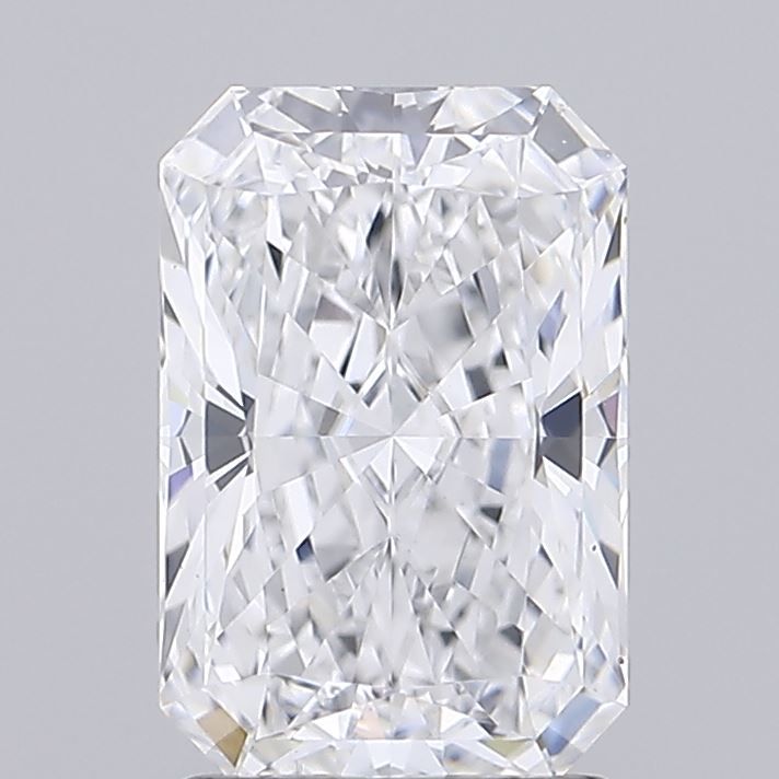 2.04 Carat Radiant Lab Diamond with  Cut Diamond in 14KT  view 1
