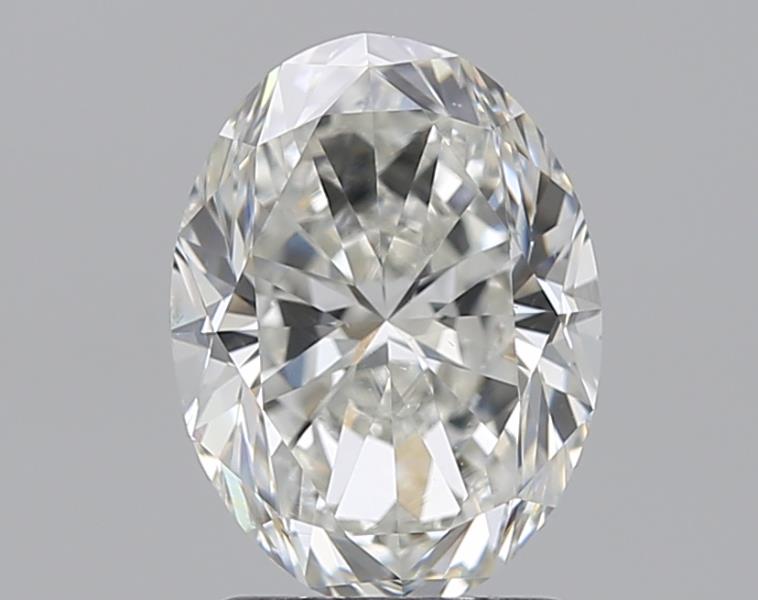 2.0 Carat Oval Natural Diamond with  Cut Diamond in 14KT  view 1

