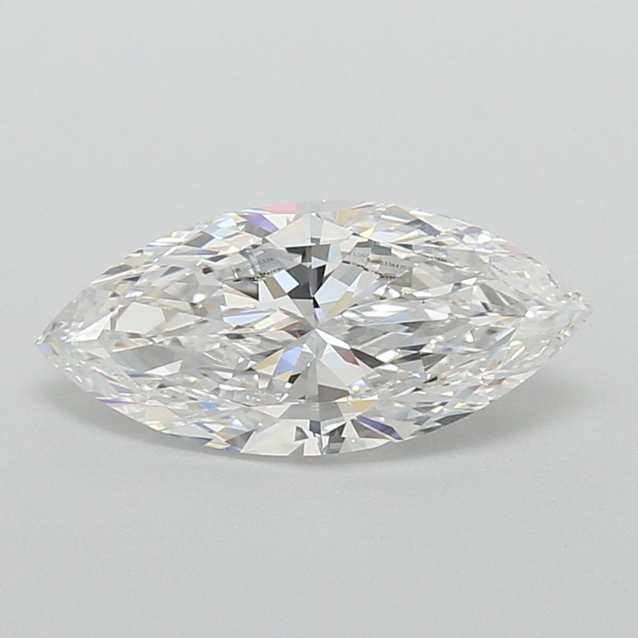 2.51 Carat Marquise Lab Diamond with  Cut Diamond in 14KT  view 1
