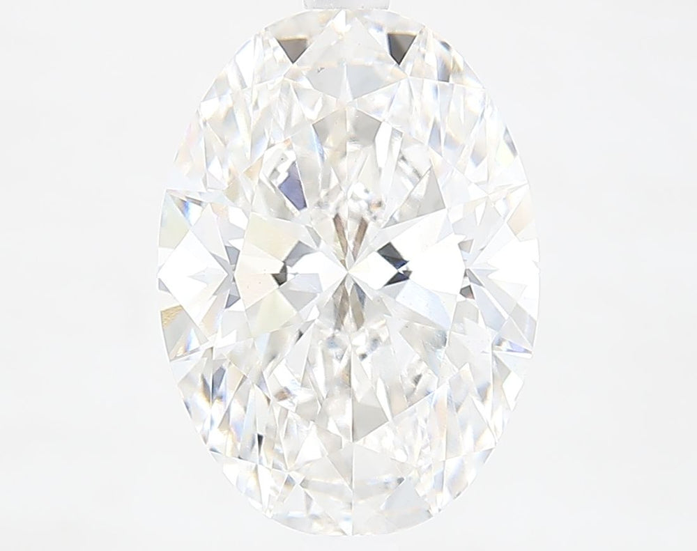 3.87 Carat Oval Lab Diamond with  Cut Diamond in 14KT  view 1
