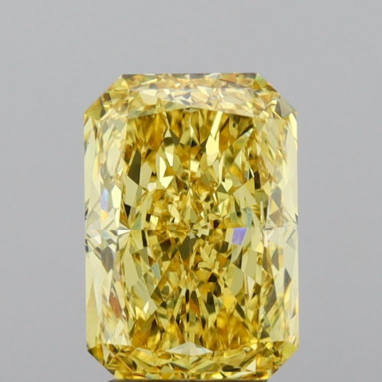 3.6 Carat Radiant Lab Diamond with  Cut Diamond in 14KT  view 1
