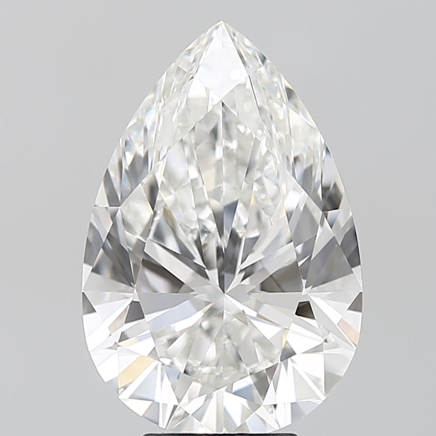5.11 Carat Pear Lab Diamond with  Cut Diamond in 14KT  view 1
