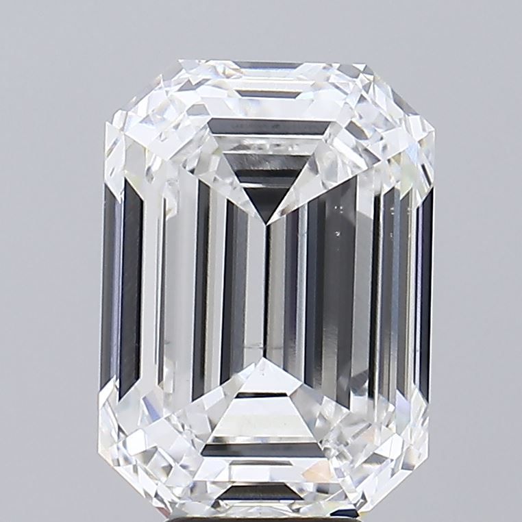 9.14 Carat Emerald Lab Diamond with  Cut Diamond in 14KT  view 1
