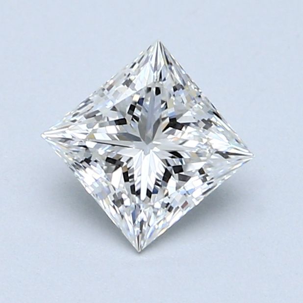 0.9 Carat Princess Natural Diamond with  Cut Diamond in 14KT  view 1
