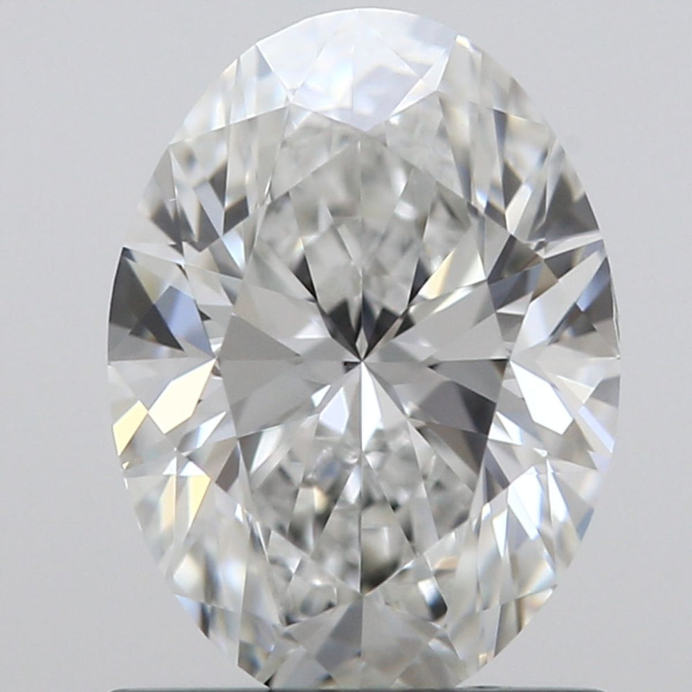 1.0 Carat Oval Natural Diamond with  Cut Diamond in 14KT  view 1
