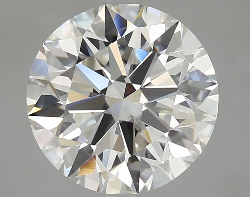 4.24 Carat Round Natural Diamond with  Cut Diamond in 14KT  view 1
