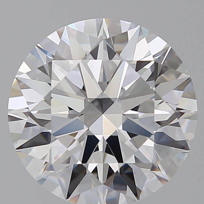4.29 Carat Round Lab Diamond with  Cut Diamond in 14KT  view 1
