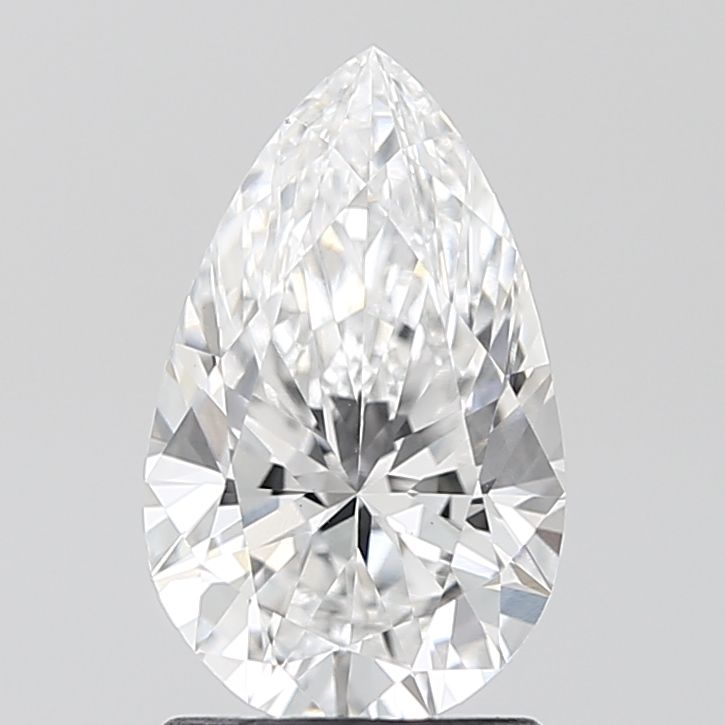 1.53 Carat Pear Lab Diamond with  Cut Diamond in 14KT  view 1
