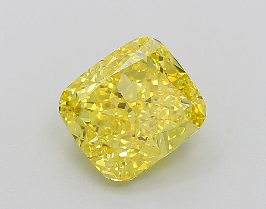 2.35 Carat Cushion Lab Diamond with  Cut Diamond in 14KT  view 1
