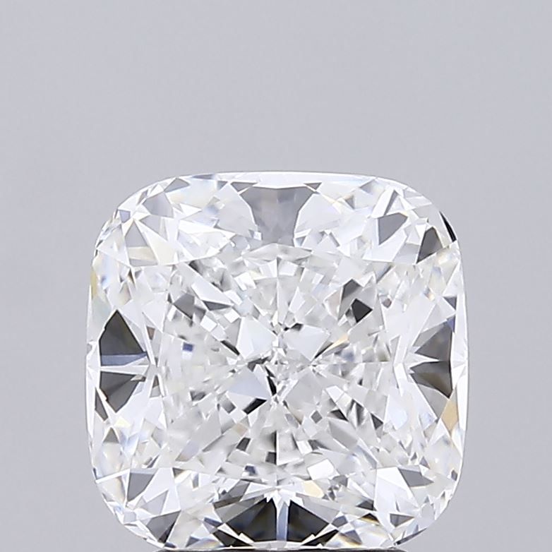 2.96 Carat Cushion Lab Diamond with  Cut Diamond in 14KT  view 1
