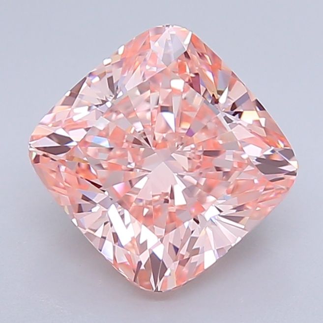 3.2 Carat Cushion Lab Diamond with  Cut Diamond in 14KT  view 1
