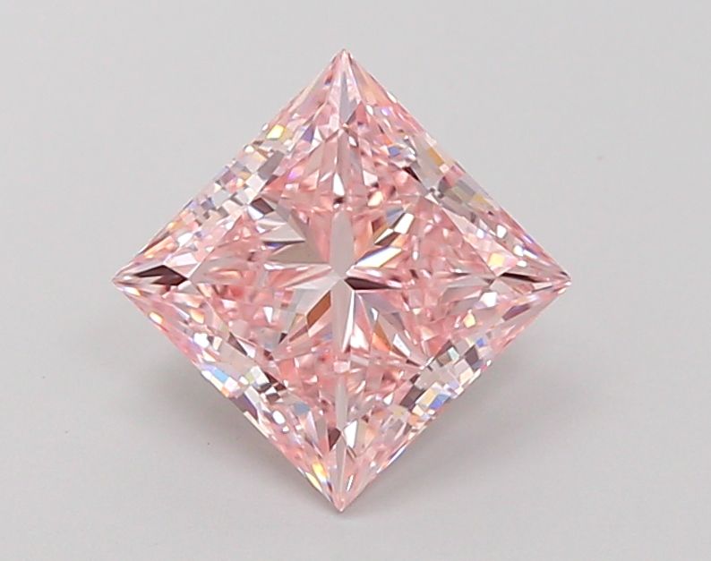 2.0 Carat Princess Lab Diamond with  Cut Diamond in 14KT  view 1
