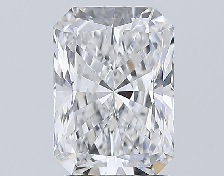 2.01 Carat Radiant Lab Diamond with  Cut Diamond in 14KT  view 1
