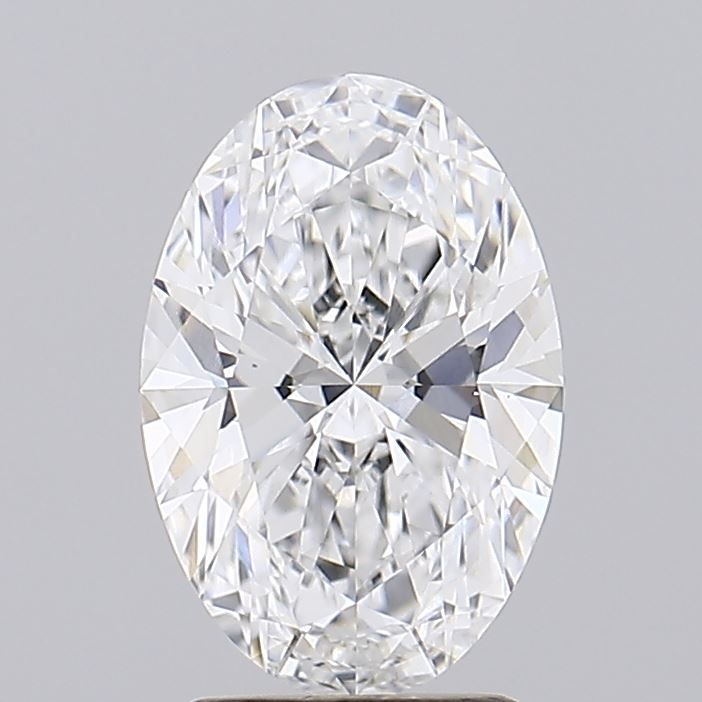2.5 Carat Oval Lab Diamond with  Cut Diamond in 14KT  view 1
