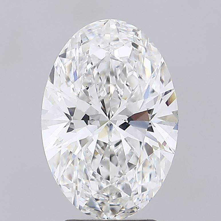 3.3 Carat Oval Lab Diamond with  Cut Diamond in 14KT  view 1
