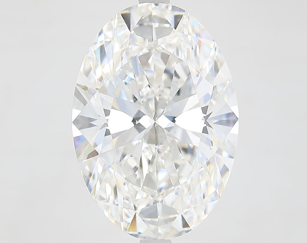8.01 Carat Oval Lab Diamond with  Cut Diamond in 14KT  view 1
