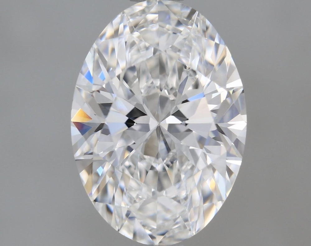 1.5 Carat Oval Lab Diamond with  Cut Diamond in 14KT  view 1

