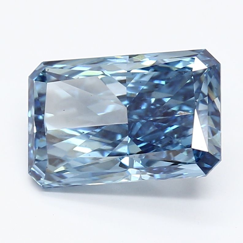 2.63 Carat Radiant Lab Diamond with  Cut Diamond in 14KT  view 1
