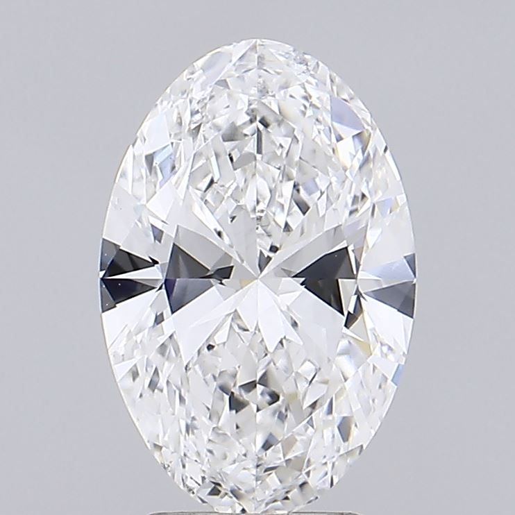 2.5 Carat Oval Lab Diamond with  Cut Diamond in 14KT  view 1
