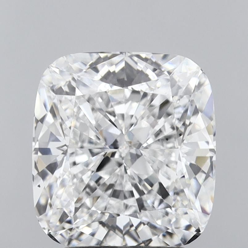 3.05 Carat Cushion Lab Diamond with  Cut Diamond in 14KT  view 1
