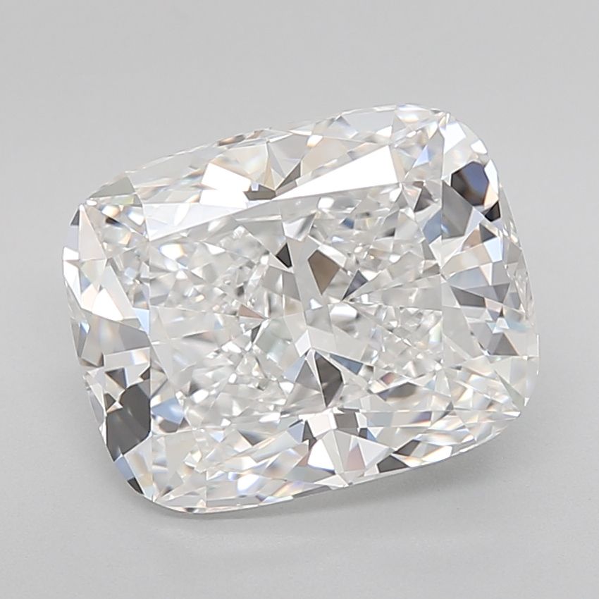 4.09 Carat Cushion Lab Diamond with  Cut Diamond in 14KT  view 1
