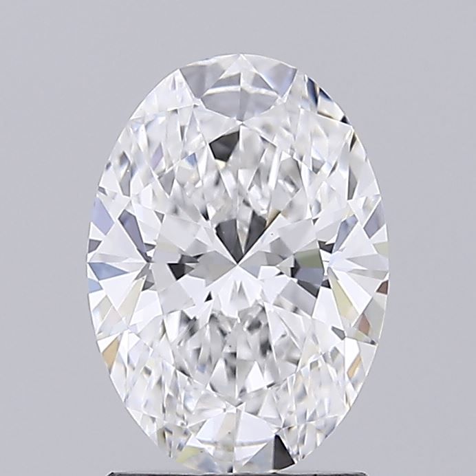 1.64 Carat Oval Lab Diamond with  Cut Diamond in 14KT  view 1
