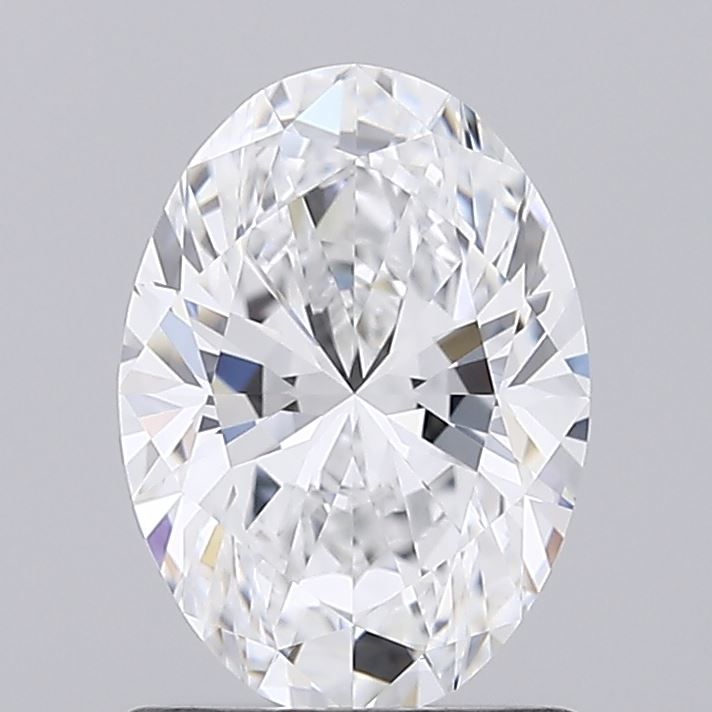 1.3 Carat Oval Lab Diamond with  Cut Diamond in 14KT  view 1
