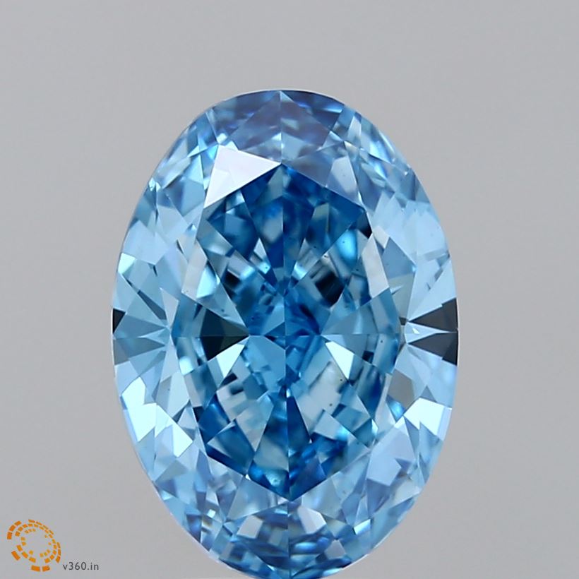 2.98 Carat Oval Lab Diamond with  Cut Diamond in 14KT  view 1
